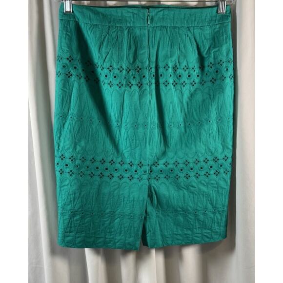 Ann Taylor LOFT Eyelets Pencil Skirt, Green, Sz: 8, 64-52 - Picture 11 of 16